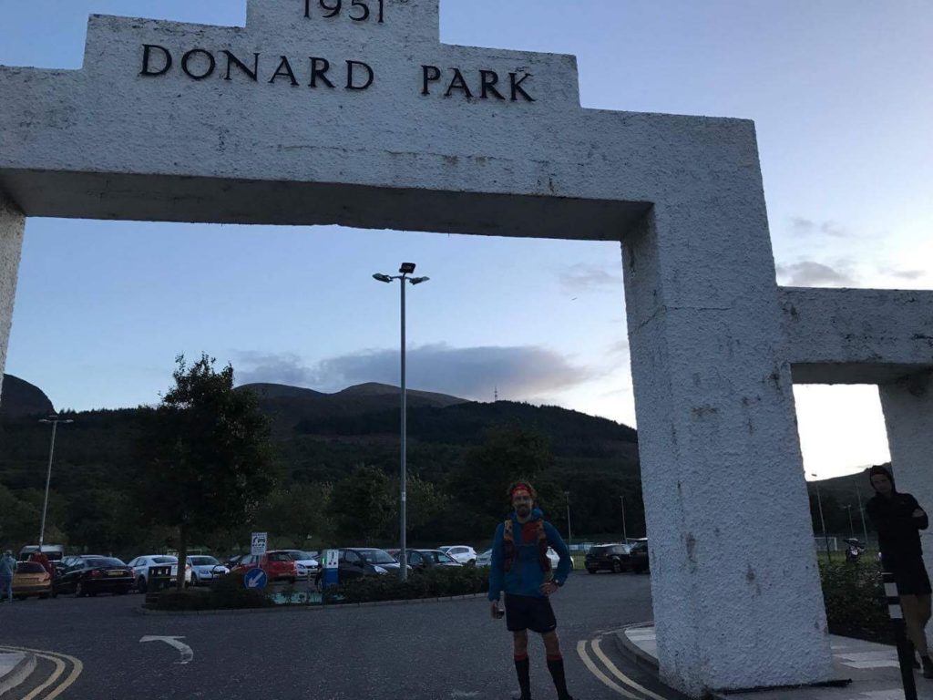 Finishing at the Donard Park arch.